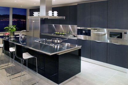 stainless steel kitchen island